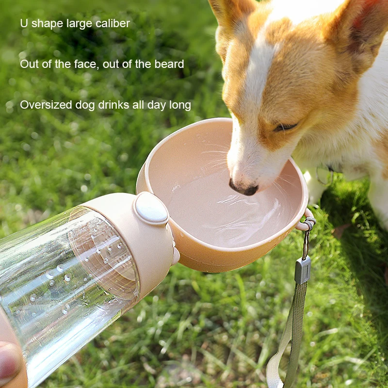Tragbare Hunde-Wasserflasche, auslaufsicherer Reisenapf für Hunde und Katzen