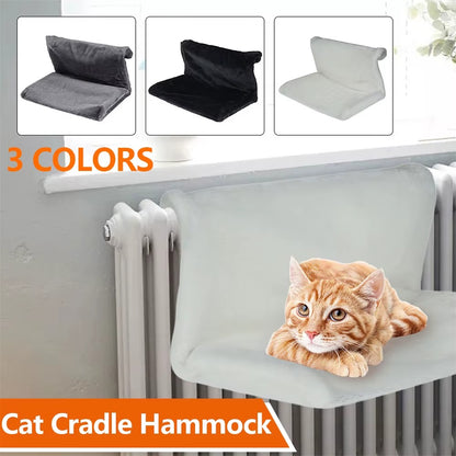 Katten hangmat/ligstoel voor aan de verwarming met metalen frame, warm kattenmandje