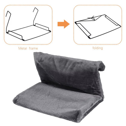 Katten hangmat/ligstoel voor aan de verwarming met metalen frame, warm kattenmandje