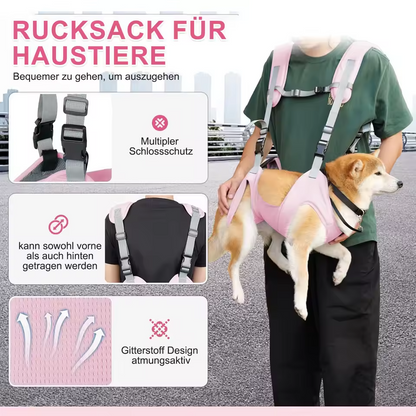 Adjustable dog backpack, cat carrier backpack, breathable, for 4–7 kg pets