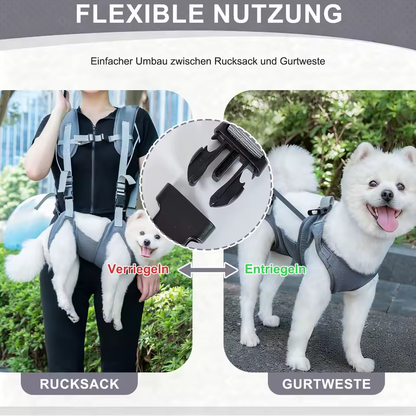 Adjustable dog backpack, cat carrier backpack, breathable, for 4–7 kg pets