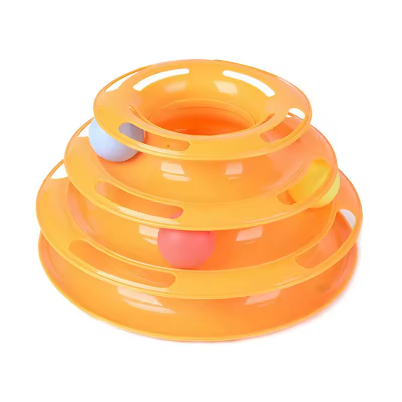 4-laags kattenspeelgoed torenbaanbal interactieve puzzelroller kattenspeelgoed