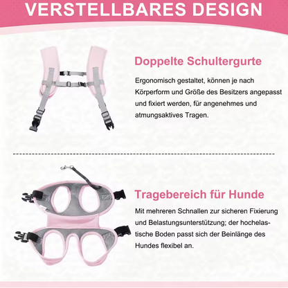 Adjustable dog backpack, cat carrier backpack, breathable, for 4–7 kg pets