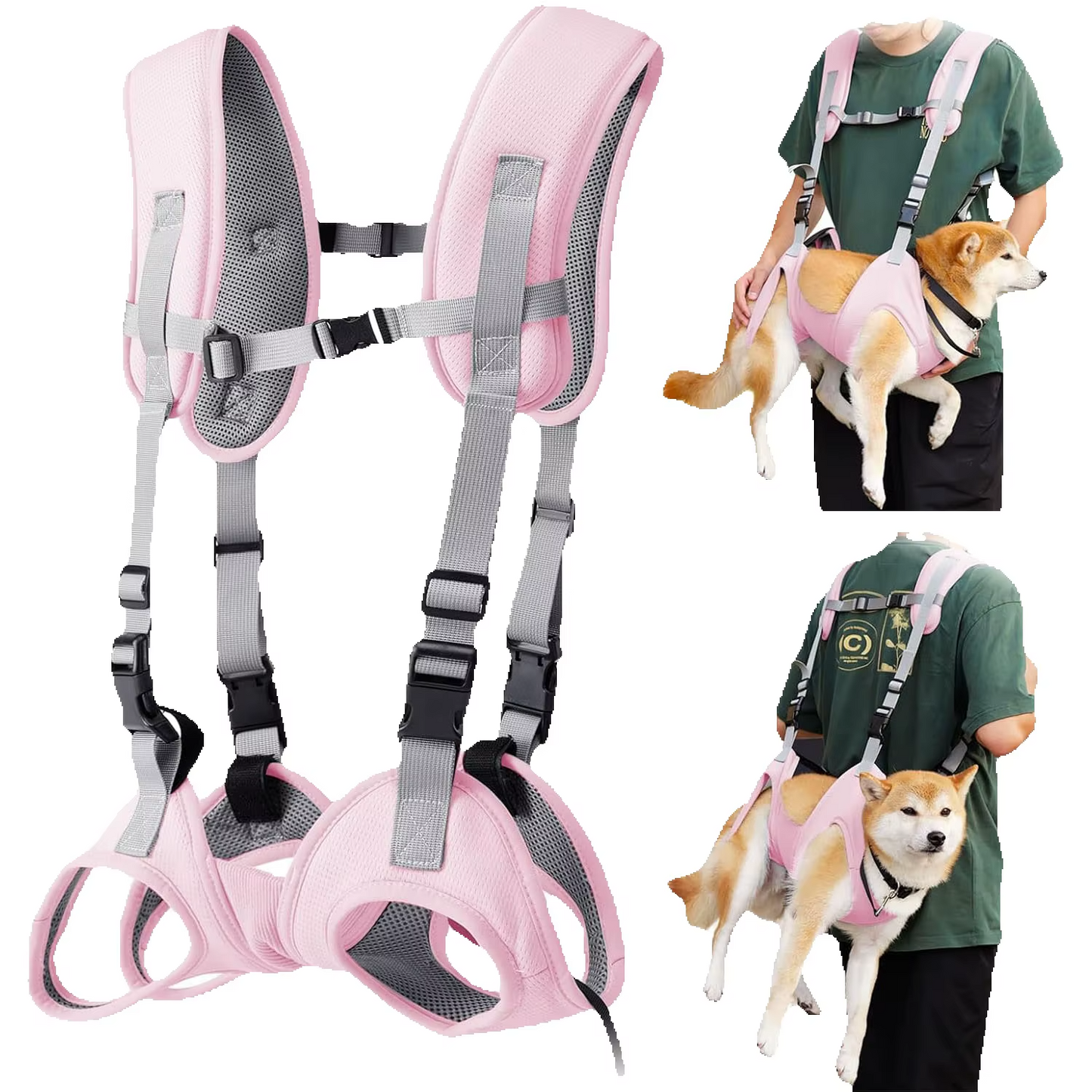 Adjustable dog backpack, cat carrier backpack, breathable, for 4–7 kg pets