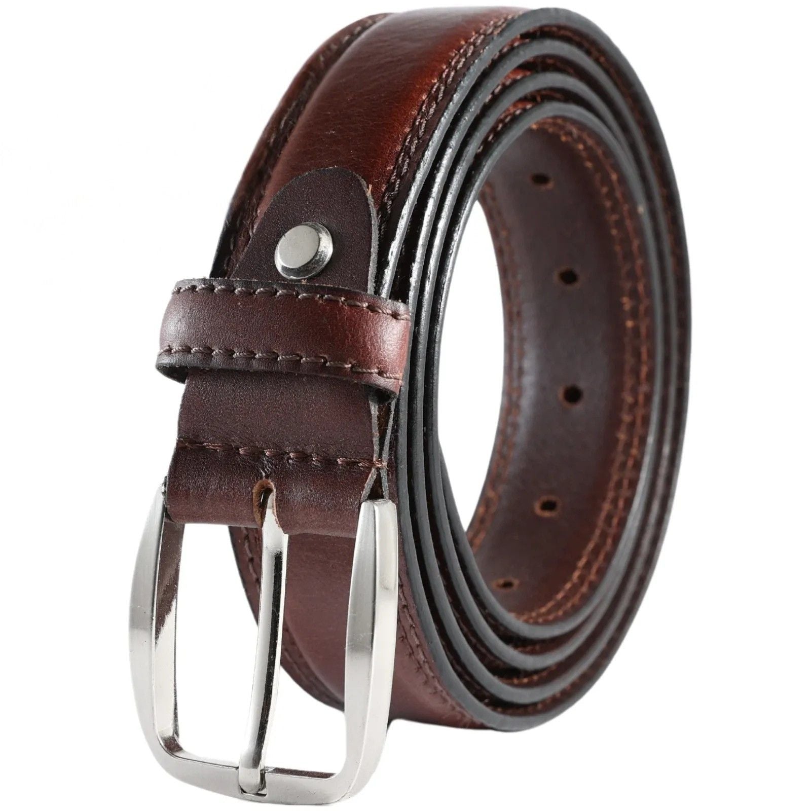 Men's Leather Belt-Handmade-Brown Formal Belt
