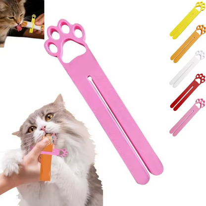 Katzenleckerli-Quetschlöffel Katzenpfoten-Design Abfallfreies Snack-Tubenfutterwerkzeug